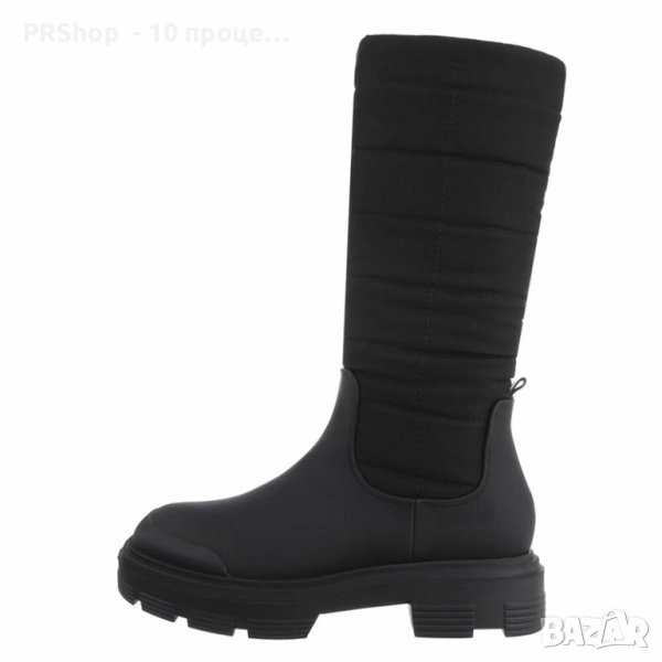 Дамски високи ботуши, черни, снимка 1