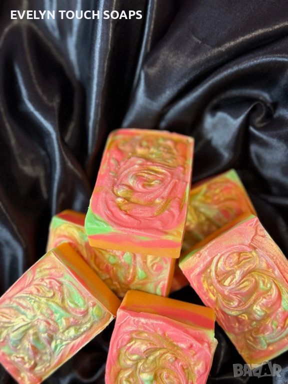 Домашен сапун с аромат на печена ябълка 🍎🍊портокал и канела, снимка 1