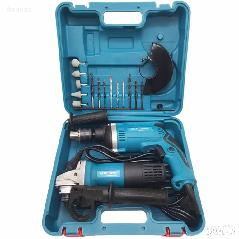 Ударна бормашина и ъглошлайф 1200W Kraft Royal, снимка 1