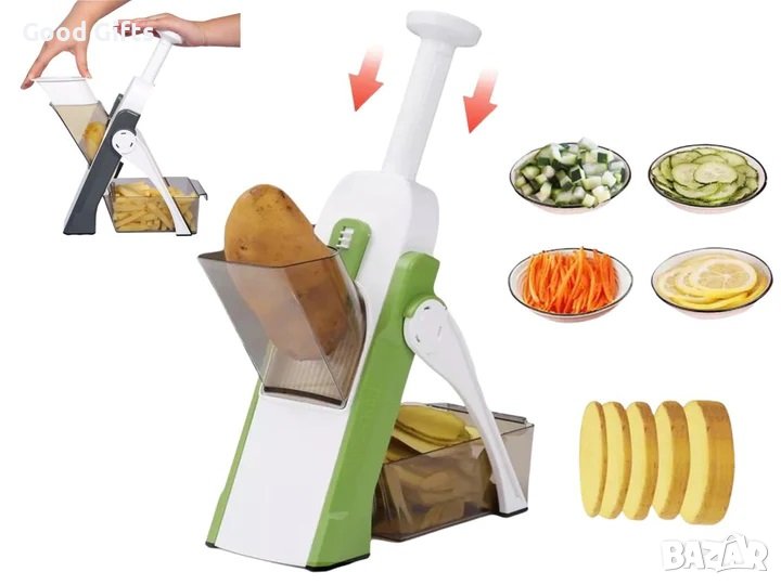 2в1 Чопър и ренде в едно Pump'N'Slice, снимка 1