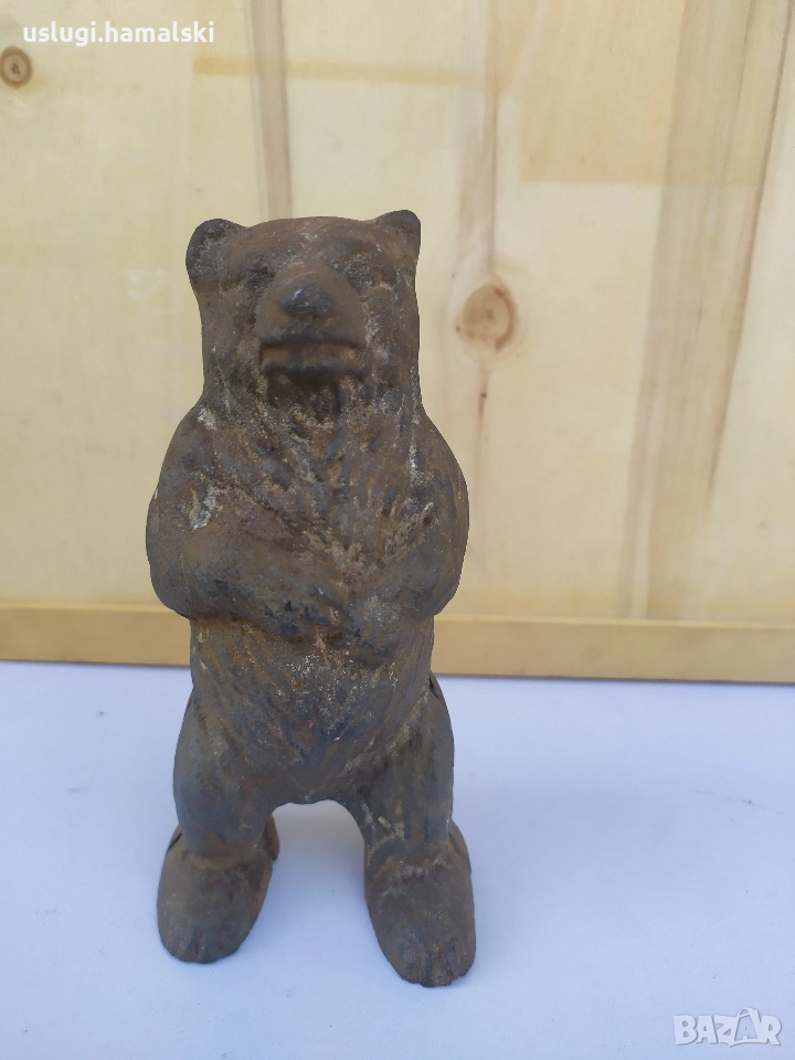 Стара чугунена статуетка/касичка, снимка 1