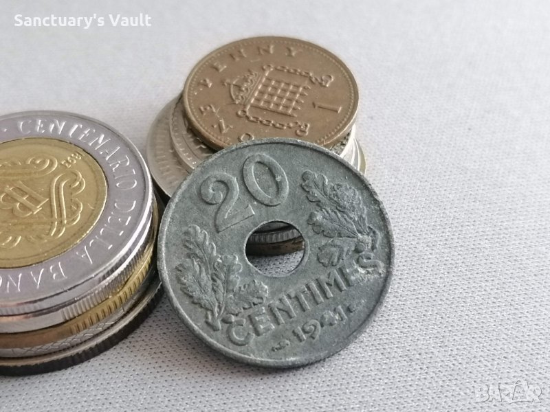 Монета - Франция - 20 сентима | 1941г., снимка 1