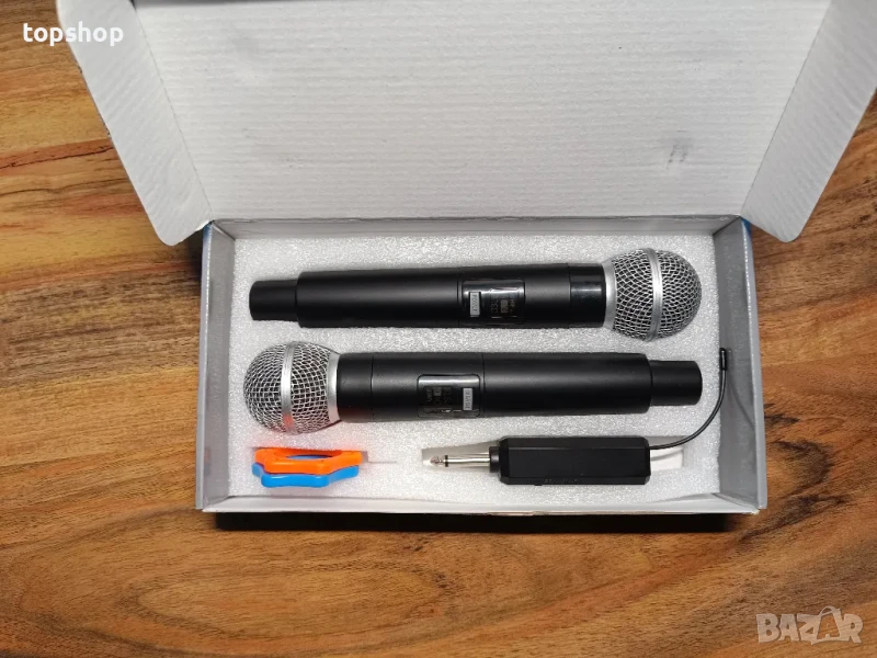 НОВИ Безжичени микрофони, UHF, USB type C, 50 часа батерия, снимка 1