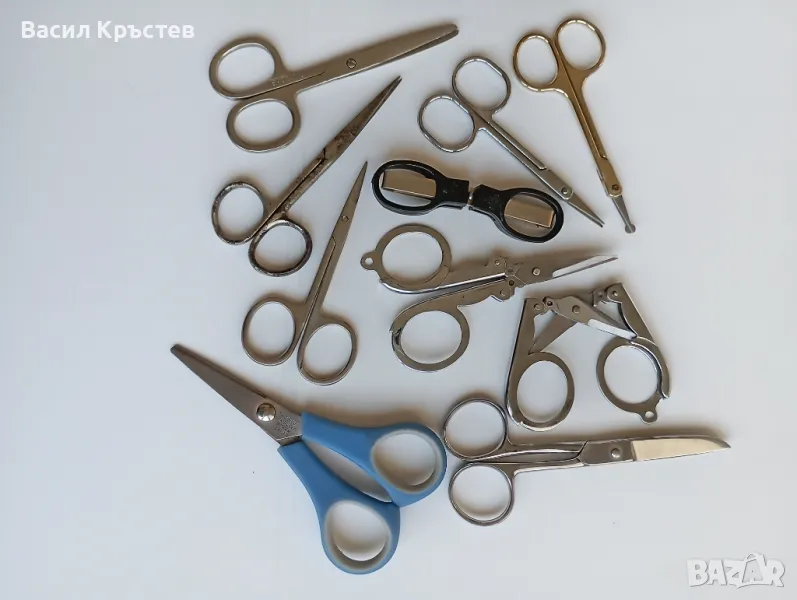 Ножици 10 вида, Сгъваеми, Малки ножици, за БЕБЕ, Ученически, от минали времена, снимка 1