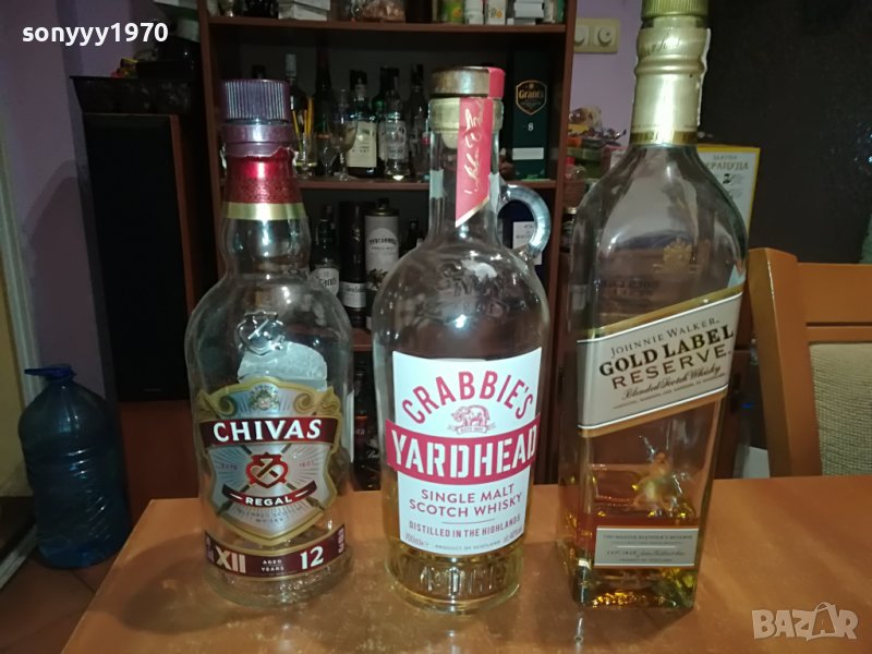 crabbies chivas johnnie-3бр празни шишета за колекция 0803231628, снимка 1
