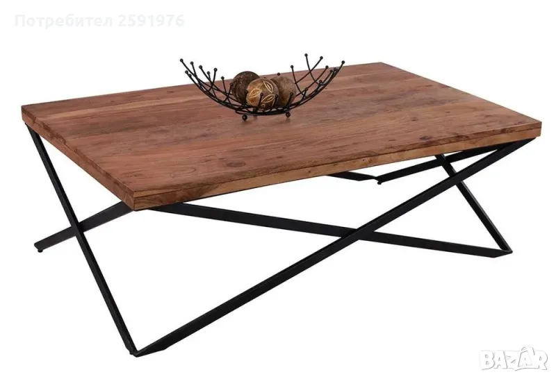 Холна маса Sao Paolo - 120/70/41 см. Акация - Масив, снимка 1