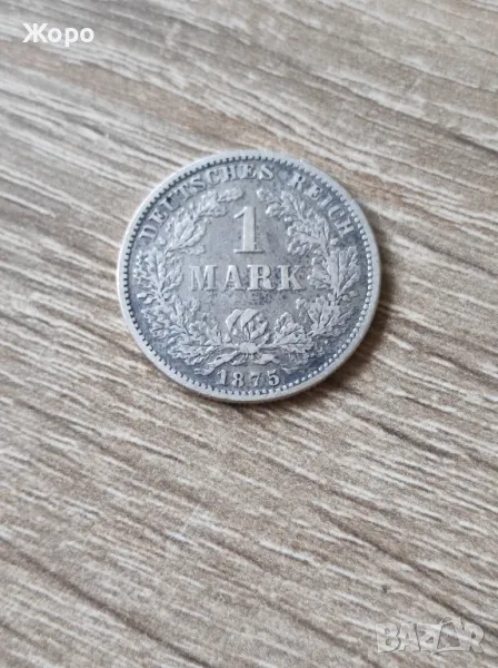 1 марка 1875 година "F" Германия , снимка 1