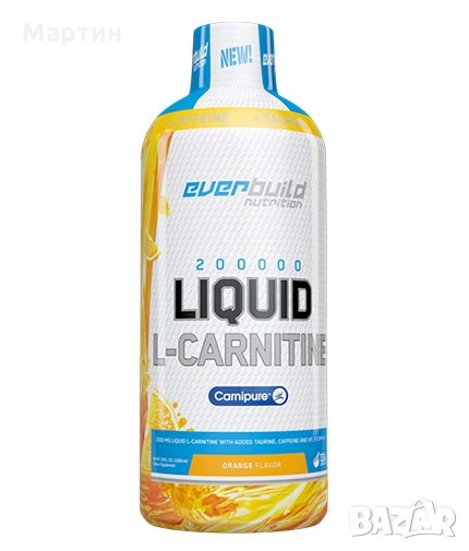 EVERBUILD Liquid L-Carnitine 200000 + Caffeine & Taurine 1000ml. - Изгаряне на Мазнини, снимка 1