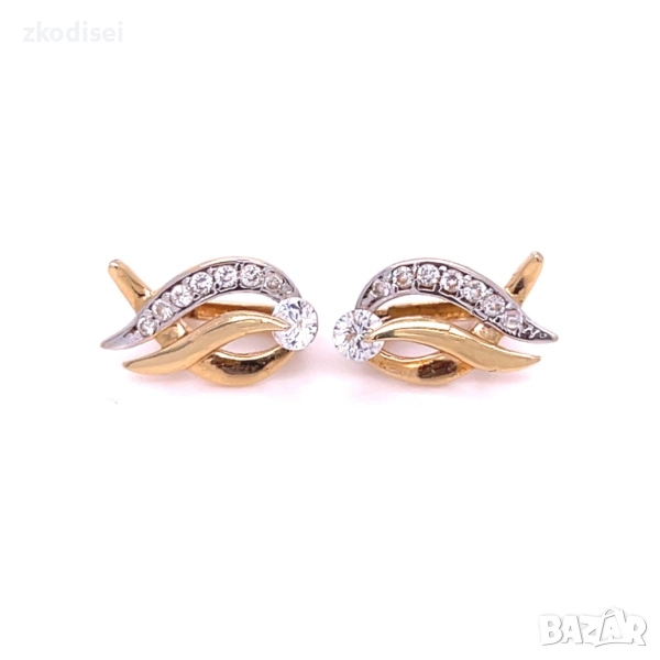 Златни обеци 2,30гр. 14кр. проба:585 модел:33927-5, снимка 1