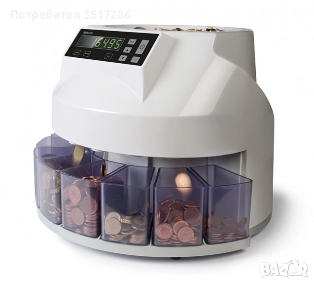 Машина за броене на монети Safescan 1250, Брои и сортира 220 монети в минута, Бял, 219685996, снимка 1