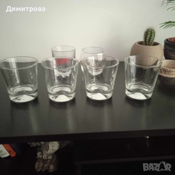 7 броя стъклени чаши за уиски, снимка 1