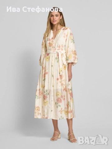 Нова елегантна ежедневна дълга женствена нежна рокля вискоза , снимка 6 - Рокли - 51684381