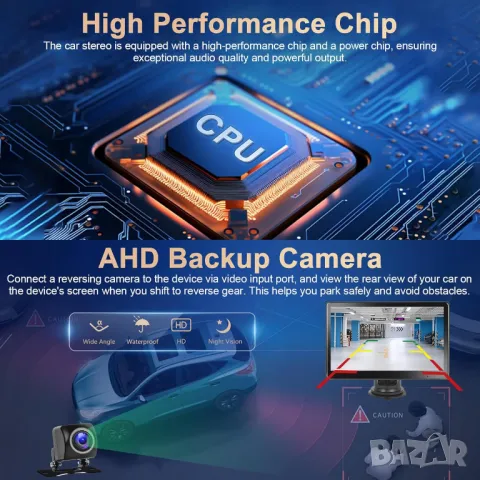 Монитор за автомобил, 10.1 инча, мултимедия за кола, Apple Carplay, YouTube, Android Auto, навигация, снимка 13 - Аксесоари и консумативи - 47822367