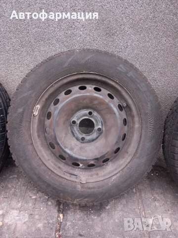 Зимни гуми с джанти от Рено Клио 2001г., снимка 4 - Гуми и джанти - 53125045