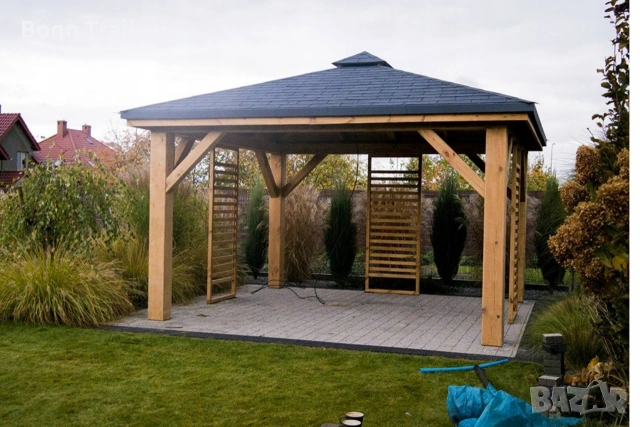 изграждане на навеси и дървени конструкции , снимка 6 - Ремонти на покриви - 53139090