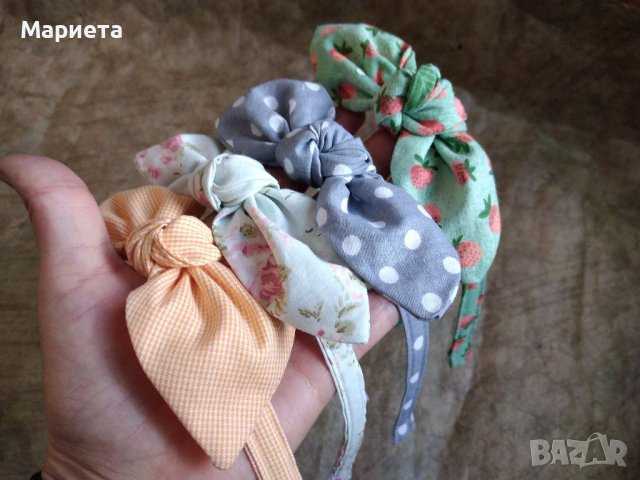 Диадеми с панделка възел Сива диадема Аксесоари за коса Ръчна Изработка 