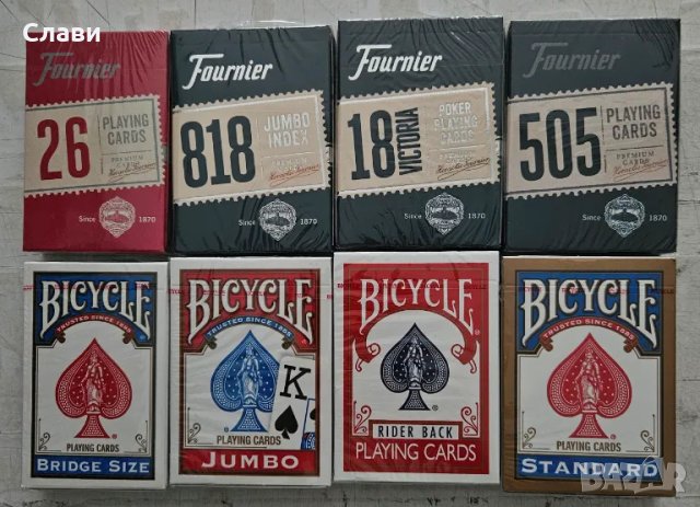 Карти Bicycle, Copag, KEM, Fournier, Cartamundi, Aviator, снимка 3 - Други спортове - 21549166
