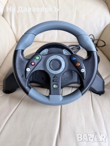 MicroCon Racing Wheel and Pedals за Xbox 360 с кутия, снимка 5 - Аксесоари - 52729432