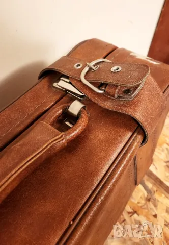 Куфар кожен винтидж ретро , снимка 6 - Куфари - 49992379
