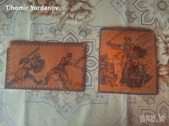 Пирографирана картина -2 броя., снимка 9 - Антикварни и старинни предмети - 44351942