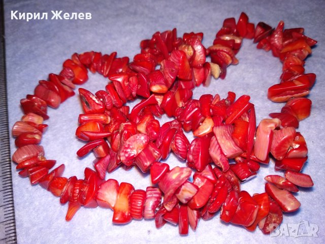 ПРЕКРАСНО СКЪПОЦЕННО ВИНТИДЖ АРТ КОЛИЕ от НАТУРАЛЕН ЧЕРВЕН КОРАЛ БИЖУ РЪЧНА ИЗРАБОТКА 15376, снимка 2 - Колиета, медальони, синджири - 41753198