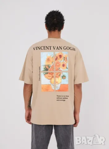 Страхотна мъжка тениска VINCENT VAN GOGH размер L, снимка 3 - Тениски - 49758122