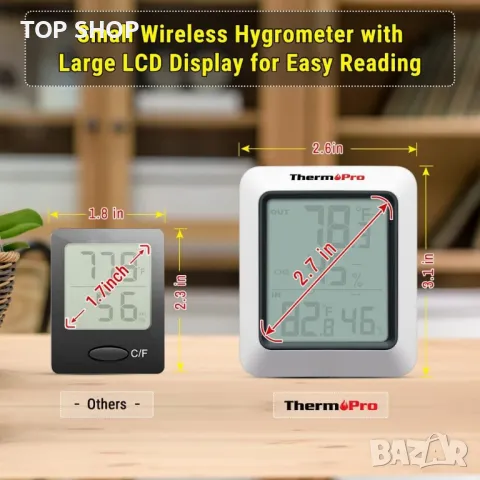ThermoPro TP60S Безжичните метеорологични станции, снимка 4 - Друга електроника - 48795006