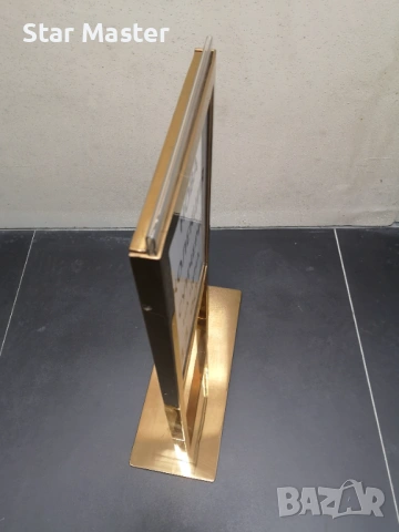 Луксозна месингова стойка табела A4, снимка 2 - Обзавеждане за заведение - 53852013