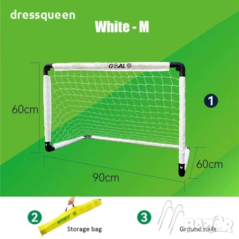 4588 Сгъваема мини врата за футбол 90x60 – Идеална за тренировки и забавление навсякъде