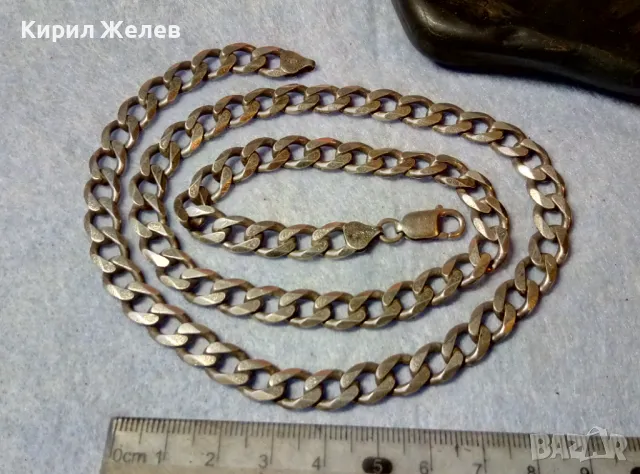 ВНУШИТЕЛЕН СТИЛЕН СРЕБЪРЕН ЛАНЕЦ СРЕБРО 925 ЗДРАВА КЛАСИЧЕСКА ПЛЕТКА 48700, снимка 2 - Колиета, медальони, синджири - 48476971