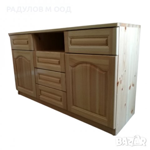 Наличен или по поръчка - ТВ шкаф масив чам с 2 врати и 5 чекмеджета / 30126, снимка 2 - Шкафове - 39882178