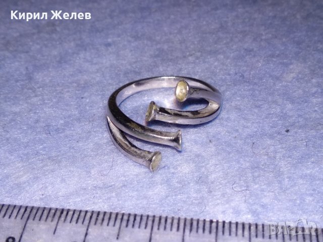 ЕФЕКТЕН СРЕБЪРЕН ФЕШЪН АРТ ПРЪСТЕН СРЕБРО 925 ДИЗАЙНЕРСКИ СТИЛЕН МОДЕЛ 37822, снимка 14 - Пръстени - 40757643