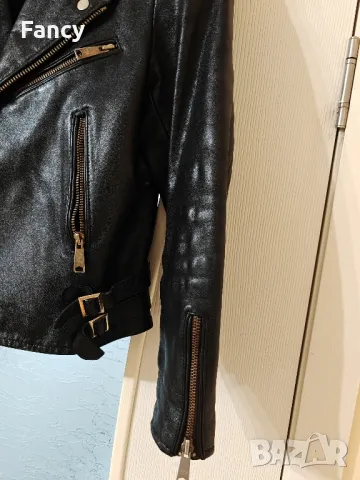 Яке естествена кожа "Перфекто" , снимка 6 - Якета - 49426339
