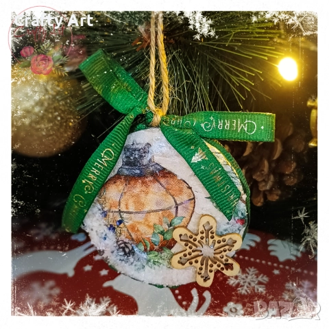 Дървени висулки за елха