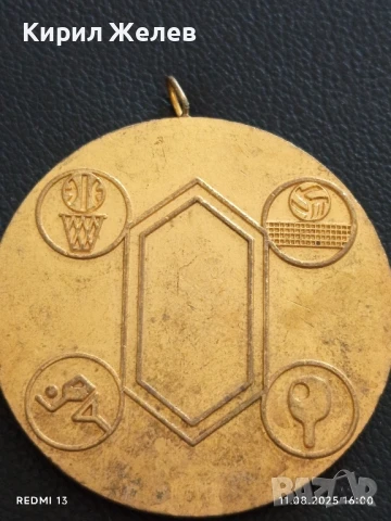 Медал X ОТРАСЛОВА СПАРТАКИАДА ЦКПС на РАБОТНИЦИТЕ от ХИМИЧЕСКАТА ПРОМИШЛЕНОСТ 24282, снимка 3 - Антикварни и старинни предмети - 51329279
