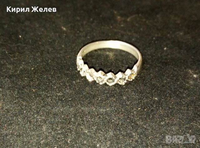 КРАСИВ АЖУРЕН НЕЖЕН СРЕБЪРЕН ПРЪСТЕН СРЕБРО 925 РЪЧНА СТАРА ИЗРАБОТКА 40234, снимка 11 - Пръстени - 42379351