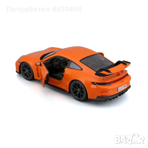 Bburago Porsche 911 GT3 – 1:24 DieCast спортен модел – колекционерска реплика, снимка 2 - Колекции - 53178959