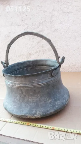 бакърен кован възрожденски бакър, котел, казан за курбани, снимка 4 - Антикварни и старинни предмети - 48524297