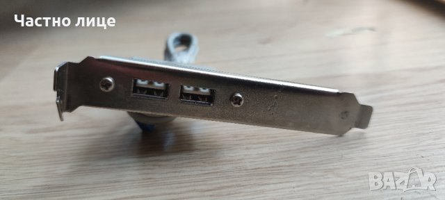 Двоен USB кабел с планка за компютър , снимка 2 - Кабели и адаптери - 42474333