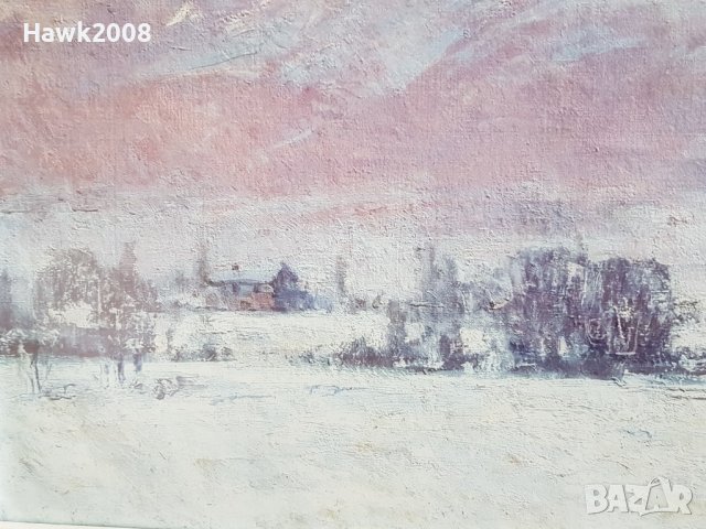 Атанас Михов 1879 - 1975 РЕПРОДУКЦИЯ Витоша през зимата, снимка 4 - Картини - 41636060