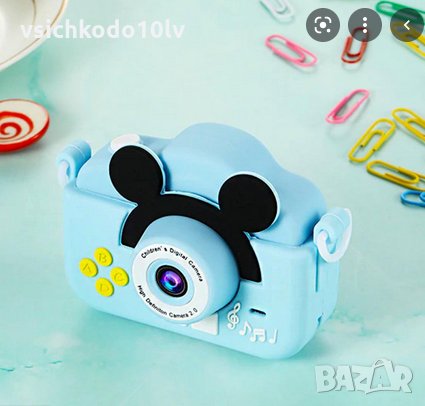 Детска Дигитална камера-фотоапарат 1080Р с дизайн Мики Маус в три цвята, снимка 4 - Камери - 35902610