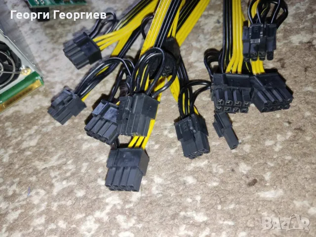 Захранване HP 1000W с 10 кабела с букси 6+2 пина и стартираща платка, снимка 2 - Захранвания и кутии - 50385858