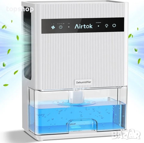 Нов 3 литров влагоабсорбатор / влагоуловител Airtok до 950 кв. фута, 105,6 унции, тих влагоабсор...