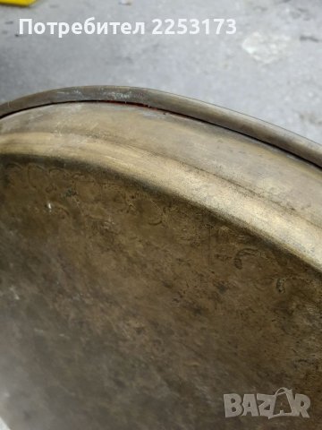 Рисувана бронзова тава с маркировка, снимка 2 - Декорация за дома - 38825420