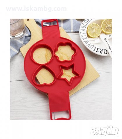 СИЛИКОНОВА ФОРМА ЗА ЯЙЦА И ПАЛАЧИНКИ С 4 ОТВОРА - код 2898, снимка 6 - Форми - 33910353