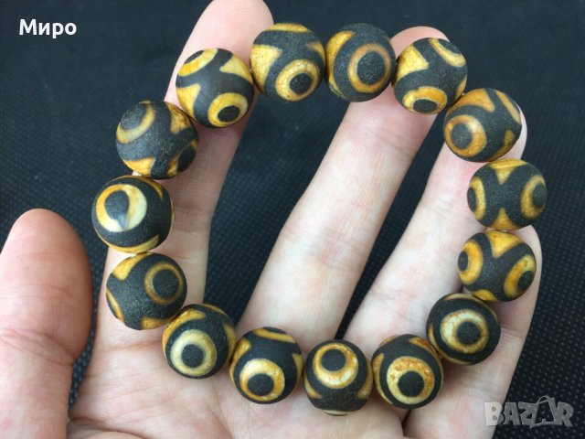  '' ТРИ ОЧИ '' ДЗИ МЪНИСТА ГРИВНА ТИБЕТ НЕПАЛ АЗИЯ , снимка 3 - Гривни - 41786244