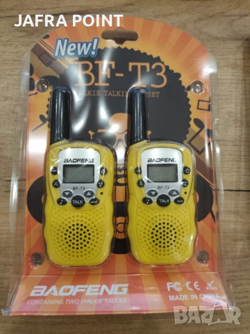 Детска Радиостанция Уоки-Токи Baofeng BF-T3 | Комплект от 2 Броя с Фенер и 3 км Обхват, снимка 8 - Електрически играчки - 53638840