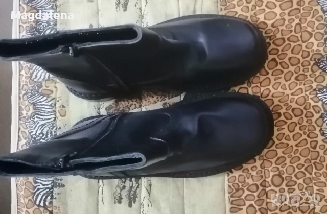 Боти с цип  от естествена кожа , снимка 3 - Мъжки боти - 51802322