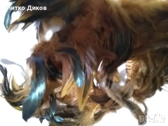 Лента за глава естествена кожа от естествени пера много, снимка 3 - Шапки - 48613983