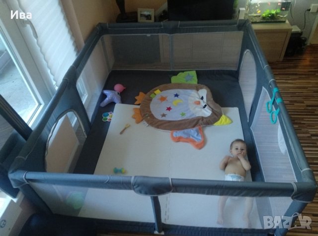 НОВО Детски кът - голяма кошара с мека постелка, пластмасови топки и още, снимка 2 - Кошарки - 38583791